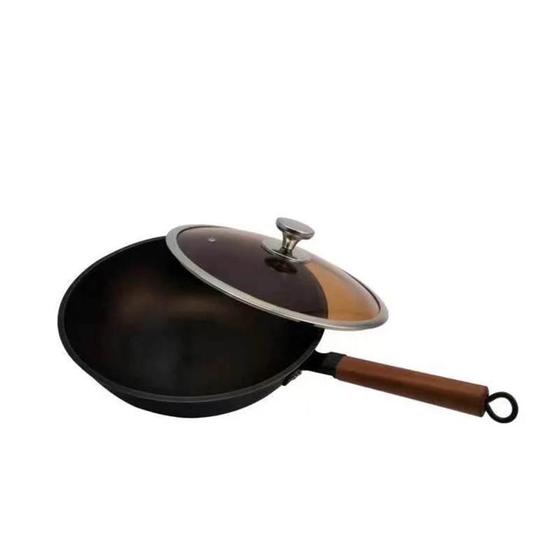 
Factory Direct Sales Black Cast Iron Multifunctional Chinese Wok Burner for Kitchen Cookware 