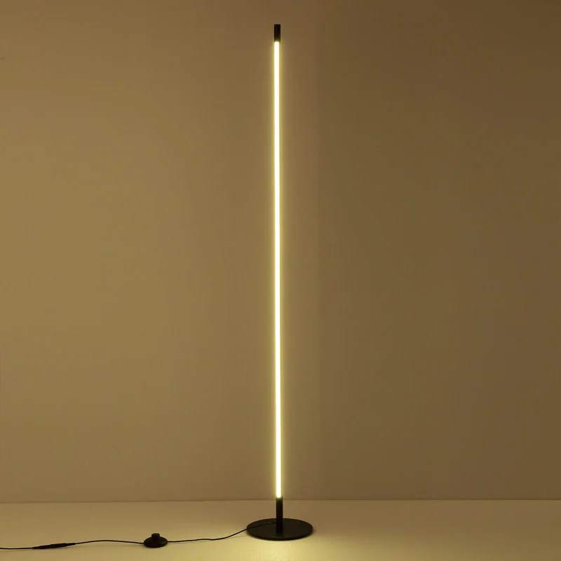 Black Minimalist Designer Linear Standing Light LED Floor Lamp Modern