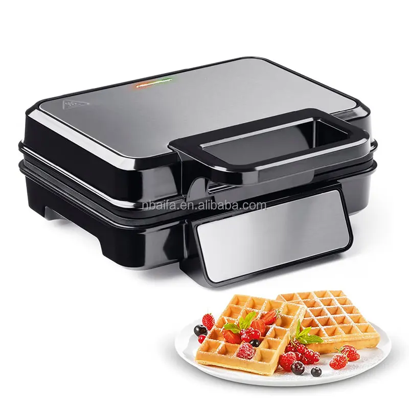 Aifa Thick Breakfast Waffle Machine Make Waffles Adjustable Temperature Square Belgian Waffle Maker