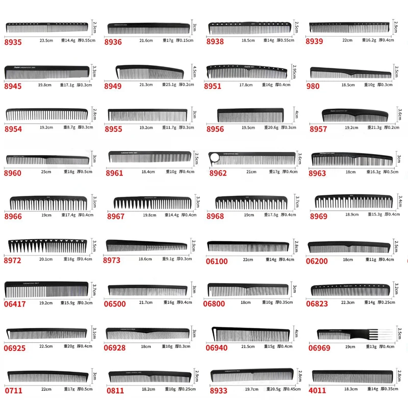 New design PEI Material hairdressing styling hair brush Anti-static and Heat Resistant Dual use hair cutting comb for barbershop