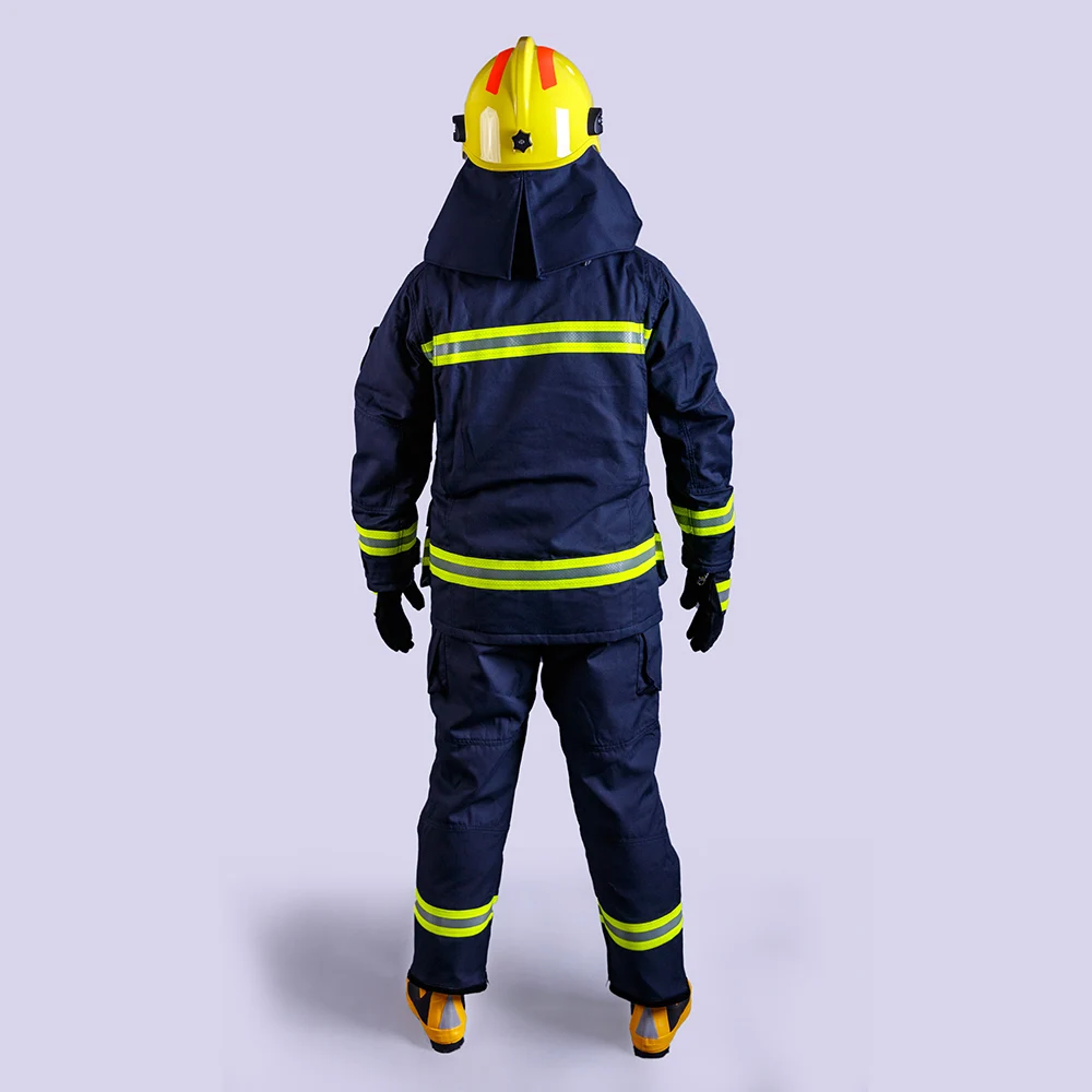 Aramid Material Fireman Uniforms EN469 Standard Firefighter Clothing