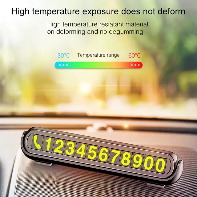 2020 New Luminous Car Temporary Parking Card Sticker Car Air Freshener Auto Phone Number Card Plate Car Aromatherapy Accessories