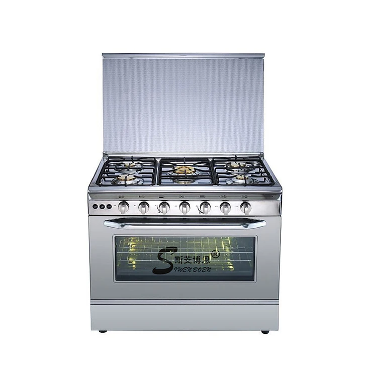
Household free standing gas cooker oven for sale, 36 inch gas cooker with multifuction oven gas range with oven 5 burners 