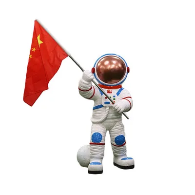 Армированная стекловолокном пластиковая скульптура астронавта аэрокосмическая наука и технологии выставочный зал наружный садовый ландшафт