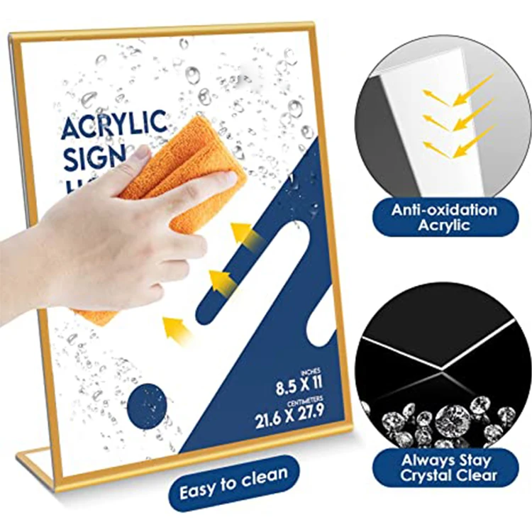 Clear table stand menu holder acrylic sign display table number wedding acrylic sign display holder