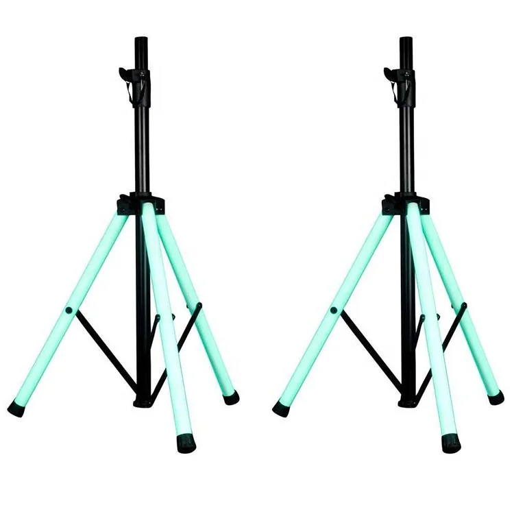 2020 new arrival factory cheap price DJ lighting speaker stand system adjustable mobile remote control led speaker stand tripod
