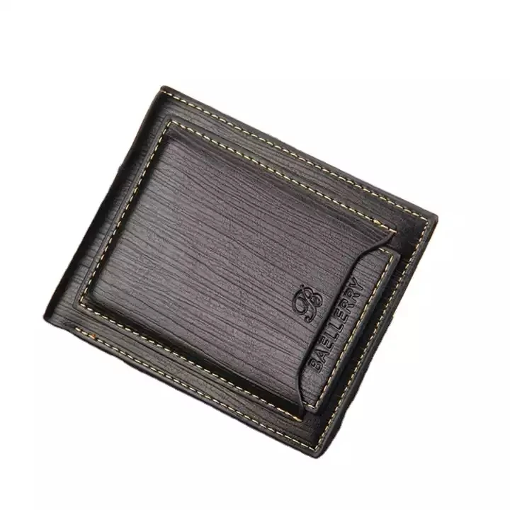 Custom Fashion Style Logo Top Quality Thin Front Pocket Retro Waterproof Mini Men Minimalist Slim Wallet