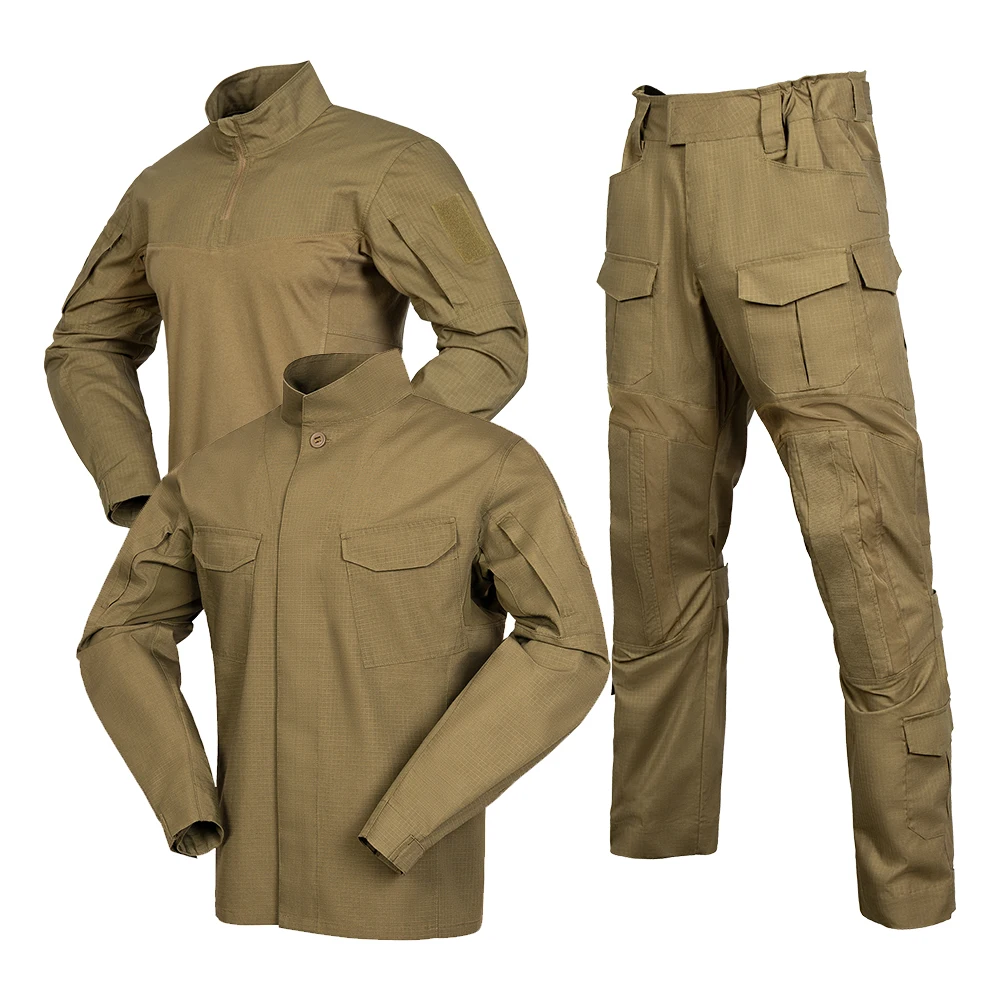 Wholesale In Stock Camo Tactical Three Piece Suit Combat Pants Jacket Shirt Hunting Camouflage Uniform Set