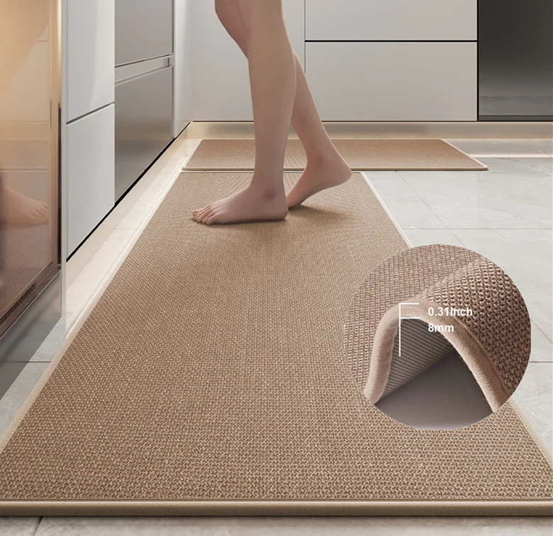 8mm Thick Non-slip Anti Fatigue  Durable  Kitchen  Mats  Set Non Skid Washable Kitchen Runner Rugs for Floor