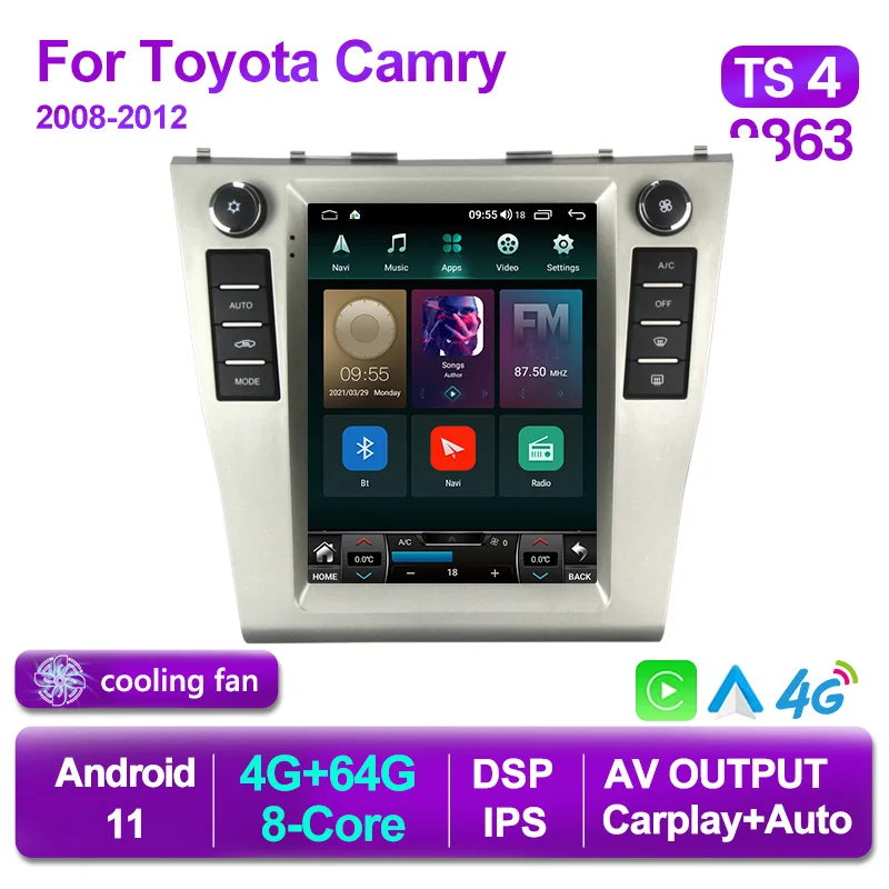 MEKEDE For Toyota Camry 2008 2009 2010 2011 2012 Tesla vertical screen Multimedia Stereo Car Radio DVD Player Navigation GPS BT