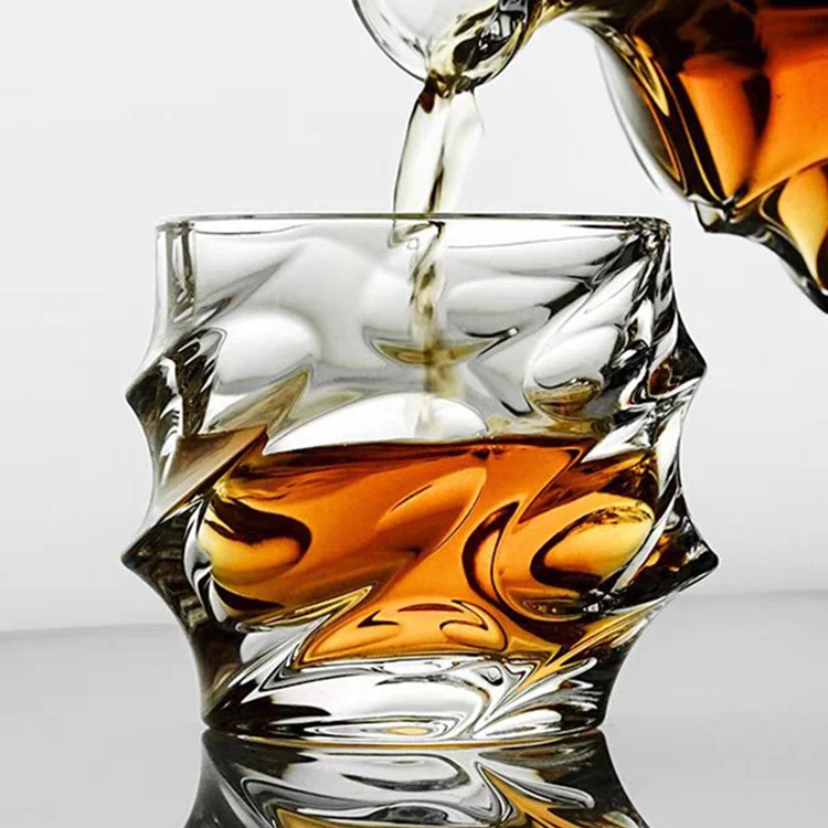 Whisky Cup Wholesale Home Bar Party Cocktail Drinkware Fashion Crystal Irregular Whisky Glass Mug