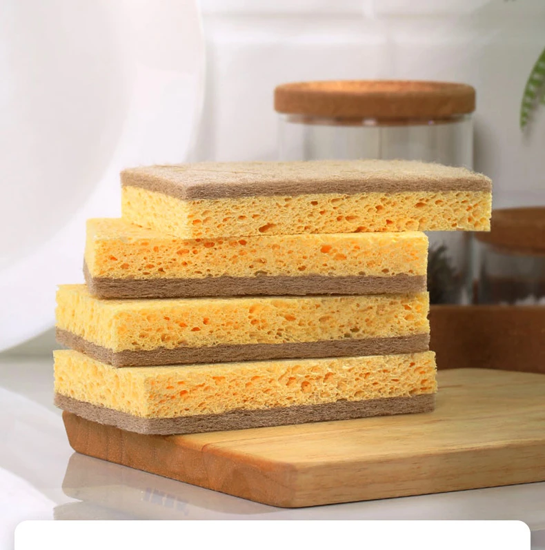 Полностью натуральная Кокосовая шелуха биоразлагаемая губка для мытья посуды без отходов