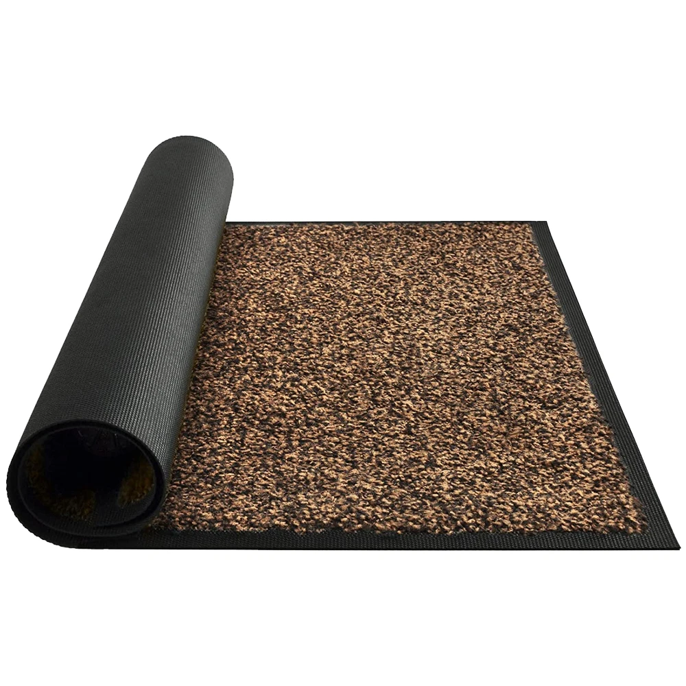 Graceline 100% polypropylene cut pile PP barrier machine woven door mat with pvc backing
