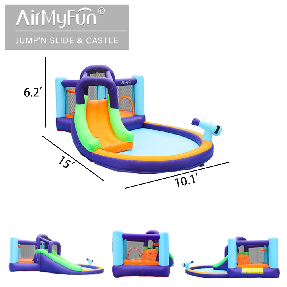 Летний детский веселый домашней вечеринки воды используя надувной дом надувной батут с бассейн открытый надувной
