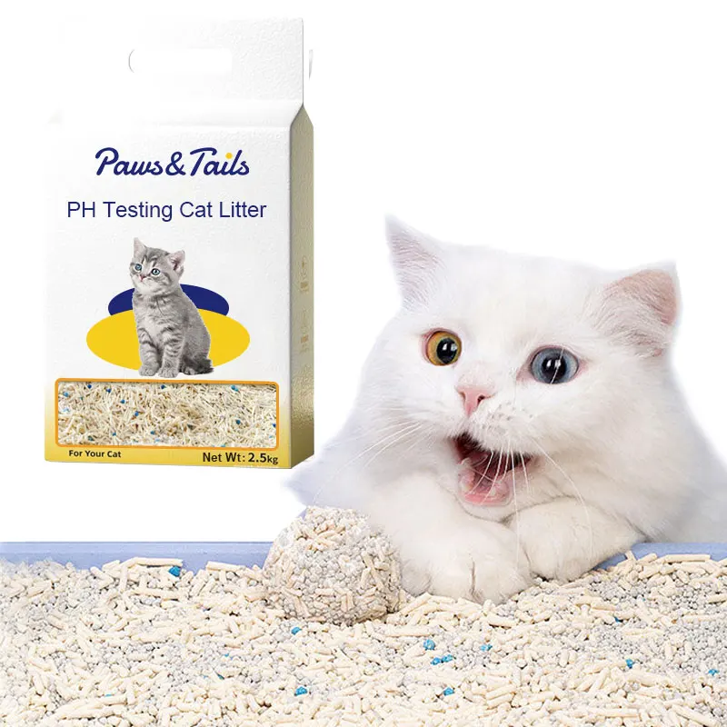 Factory Ultra Absorbent Dust Free Strip Shape Quickly Clumping Odor Control Flushable Ph Testing Tofu And Bentonite Cat Litter