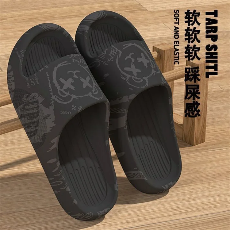 Wholesale 2024 comfort cloud softness sole new design coffee EVA  casual walking man slippers sandals