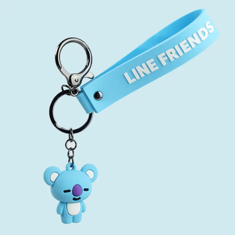 Оптовая продажа брелок для ключей с милым мини-рисунком BT21 KOYA синий