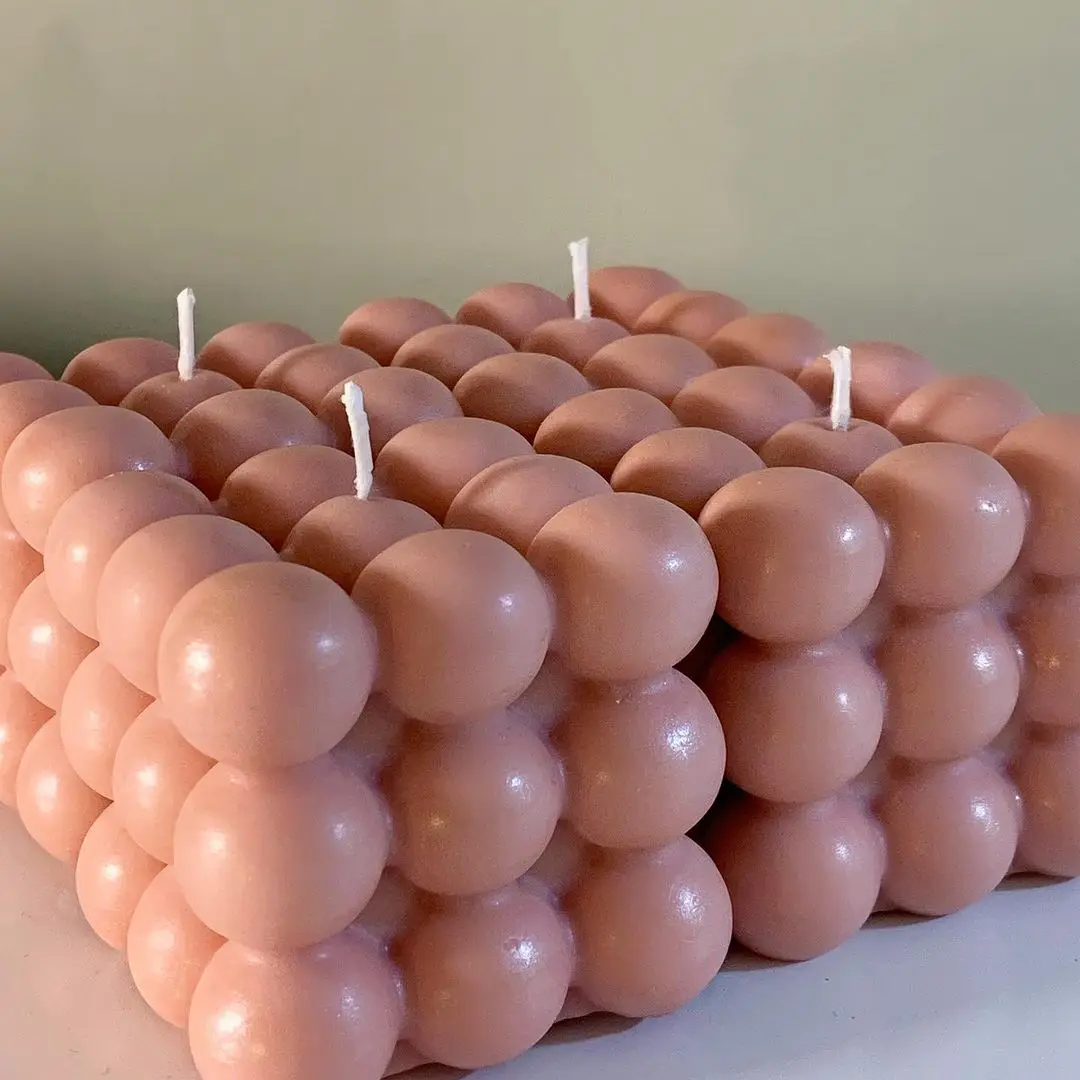 Christmas Candles In Gift Box bubble cube candle