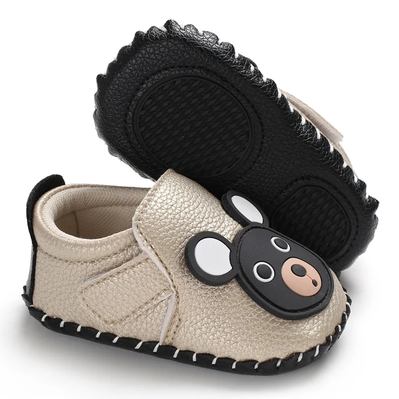 Spring and Autumn Seasons 0-1 year old baby shoes rubber sole non-slip cartoon avatar PU baby toddler shoes