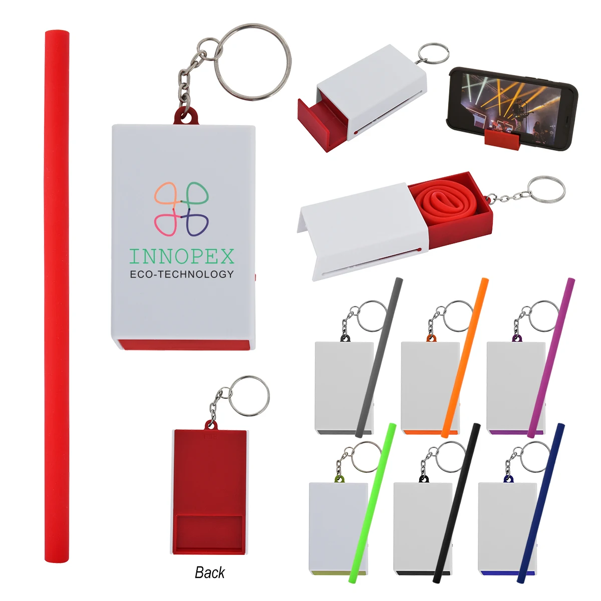 ECO FRIENDLY BPA FREE SIP AND SEE SILICONE STRAW WITH PHONE STAND