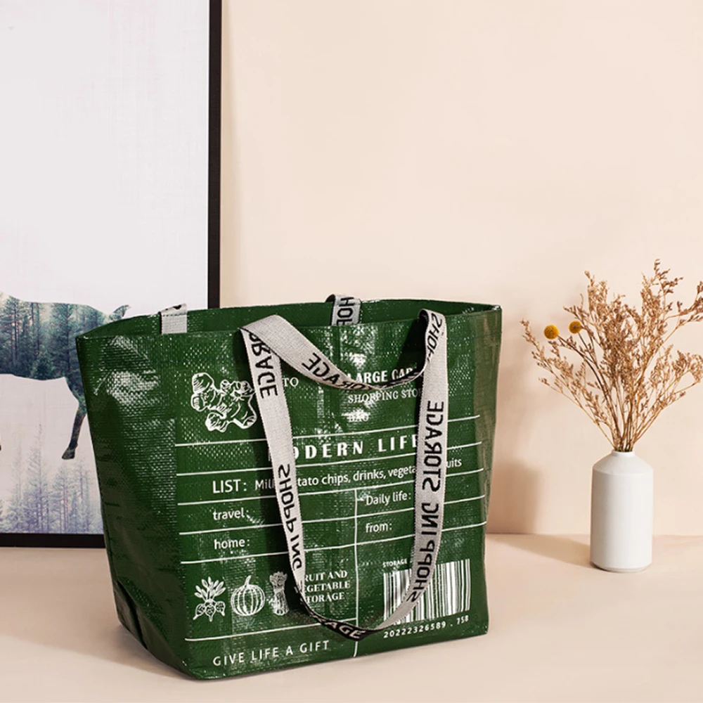 Top Quality Custom Digital Printing Design Large Capacity Waterproof Laminated Pp Woven Tyvek Tote Shopping Bags