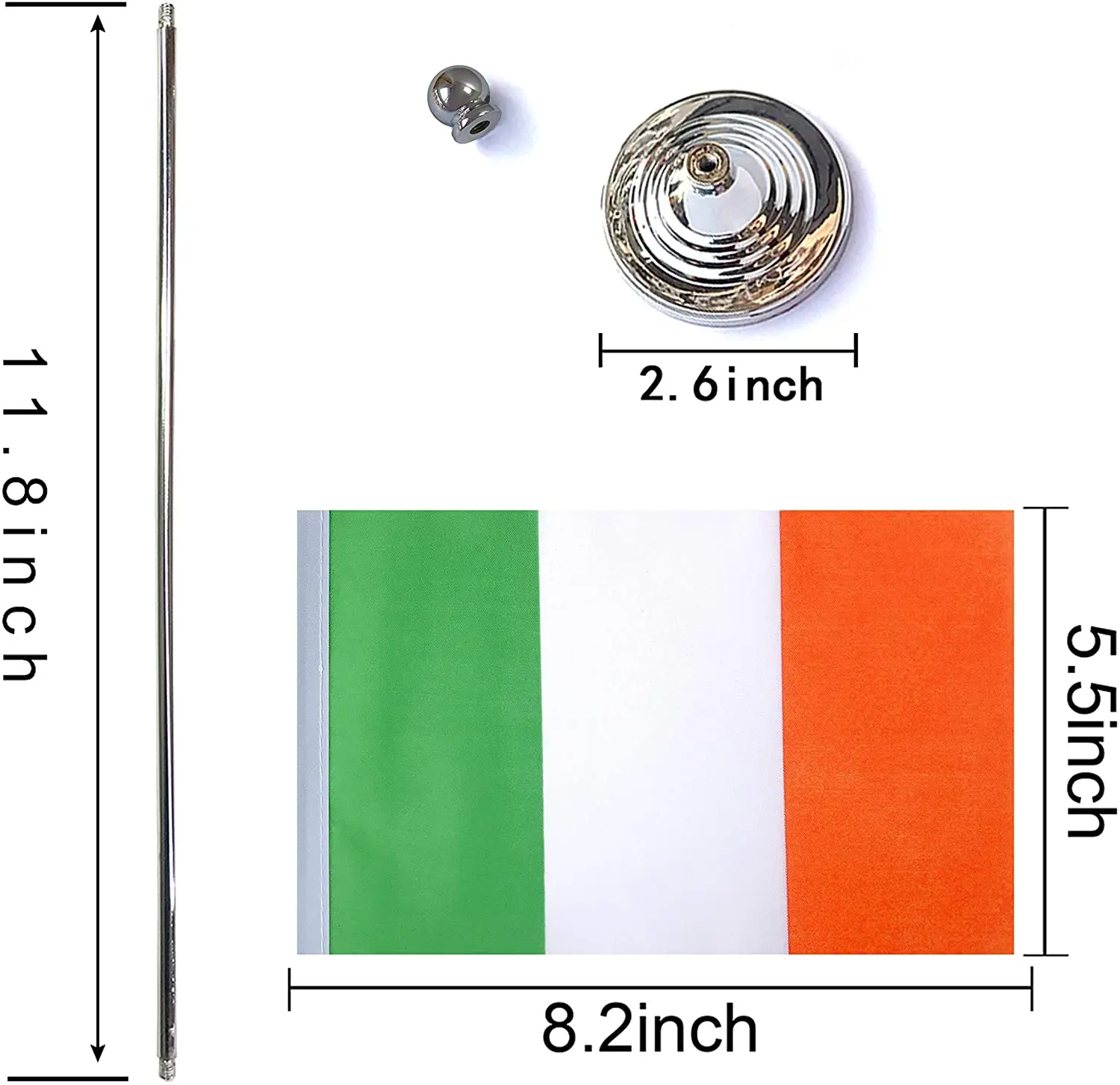 Ireland Table Flag Irish Office Flag with Stand Base International Festival Palestinians Theme Party Decoration,Home Desk Deco