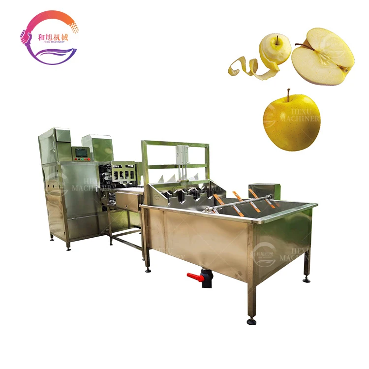 Commercial Automatic Industrial Pear Apple Skin Removing Peeler Apple Peeling Coring Cutting  Machine
