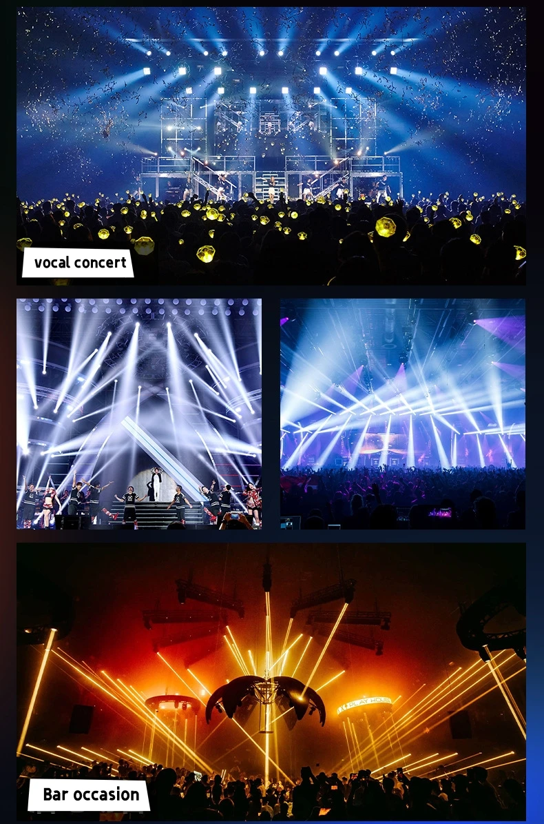 2023 hot selling private model light beam 230w colorful spotlights for concert DJ Event Wedding