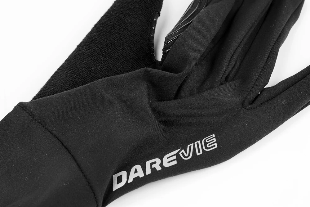 Darevie Fashion Men Thermal Biker Fleece Riding Sports Touch Gloves Thicker Fleece Lining Warm Gloves Winter Guantes
