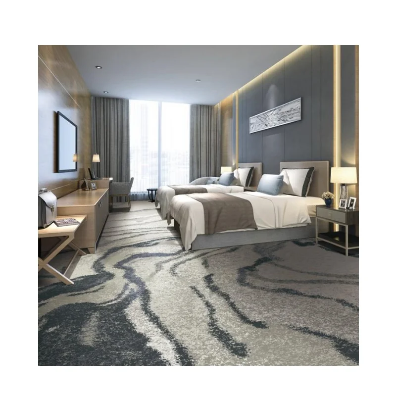 Kaili High Quality Printed Nylon Hotel Carpet 5 Star Wall-to-Wall carpet for Bedroom Cheap wilton Hotel Room Use