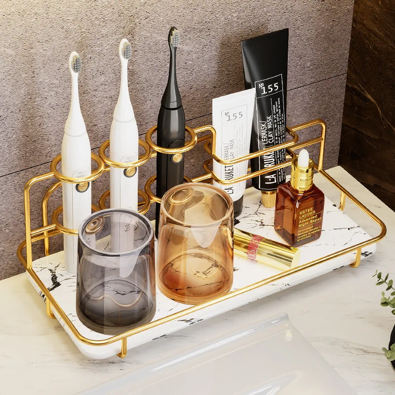 high quality toothbrush holder gold set toothbrush holder