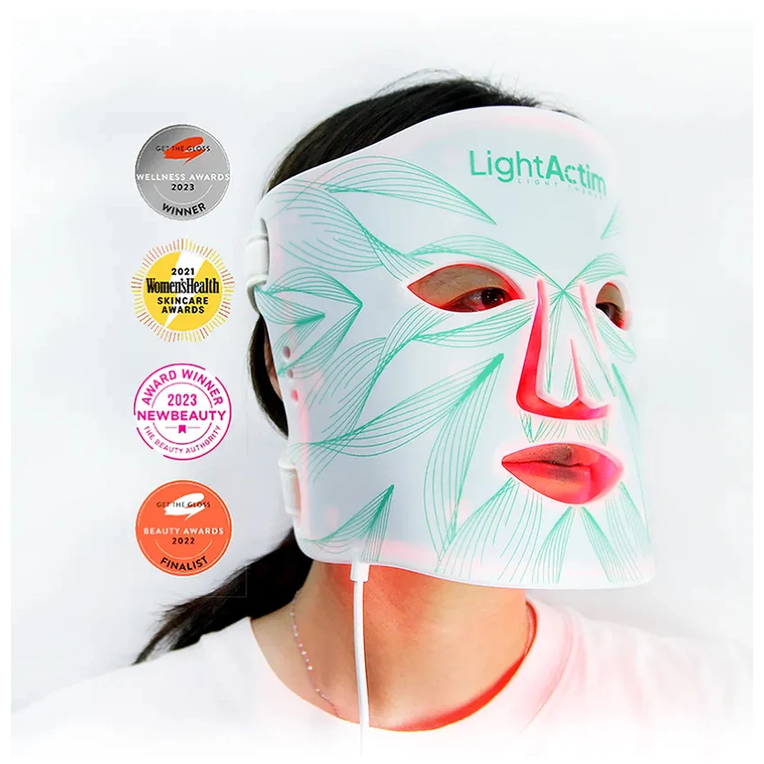 LED BEAUTY MACHINE IN RED LED LIGHT THERAPY PHOTON FACE SILICONE MASK ANTI AGING LAMOREVIA RED LIGHT BEAUTY SKIN SPA FACE