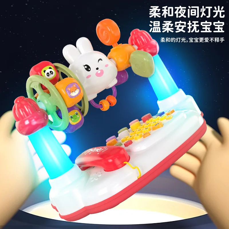 BGL kid early educational multifunctional story machine baby telephone piano phone musical toy with lights