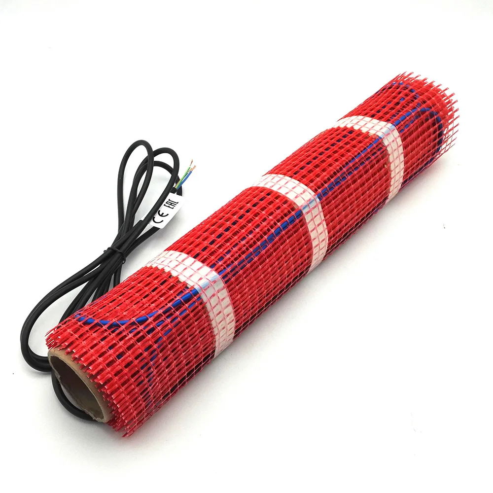150w/㎡ 50cm Width  0.5㎡ Tile Cement Electric Infrared Heating Floor Cable Electric Warm Mat Twin Conductor Electric Strand Mat