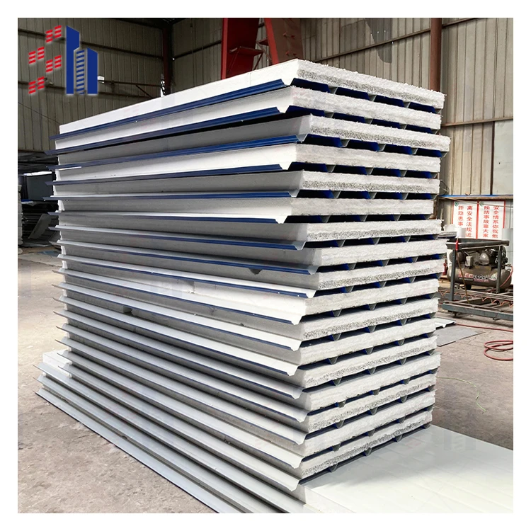 SH Hot Polyurethane Mirror Finish Aluminum Foil Rock wool EPS Sandwich Clean Cement Board Wall Sign Collapsible