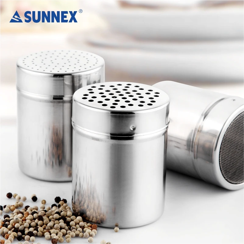 Sunnex Factory Direct Kitchenware Salt and Pepper Multi Shaker Stainless Steel Shaker for Kitchen/Restaurant