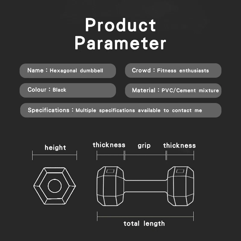 Factory can customize and wholesale various weights of dumbbell fitness equipment, hexagonal dumbbells