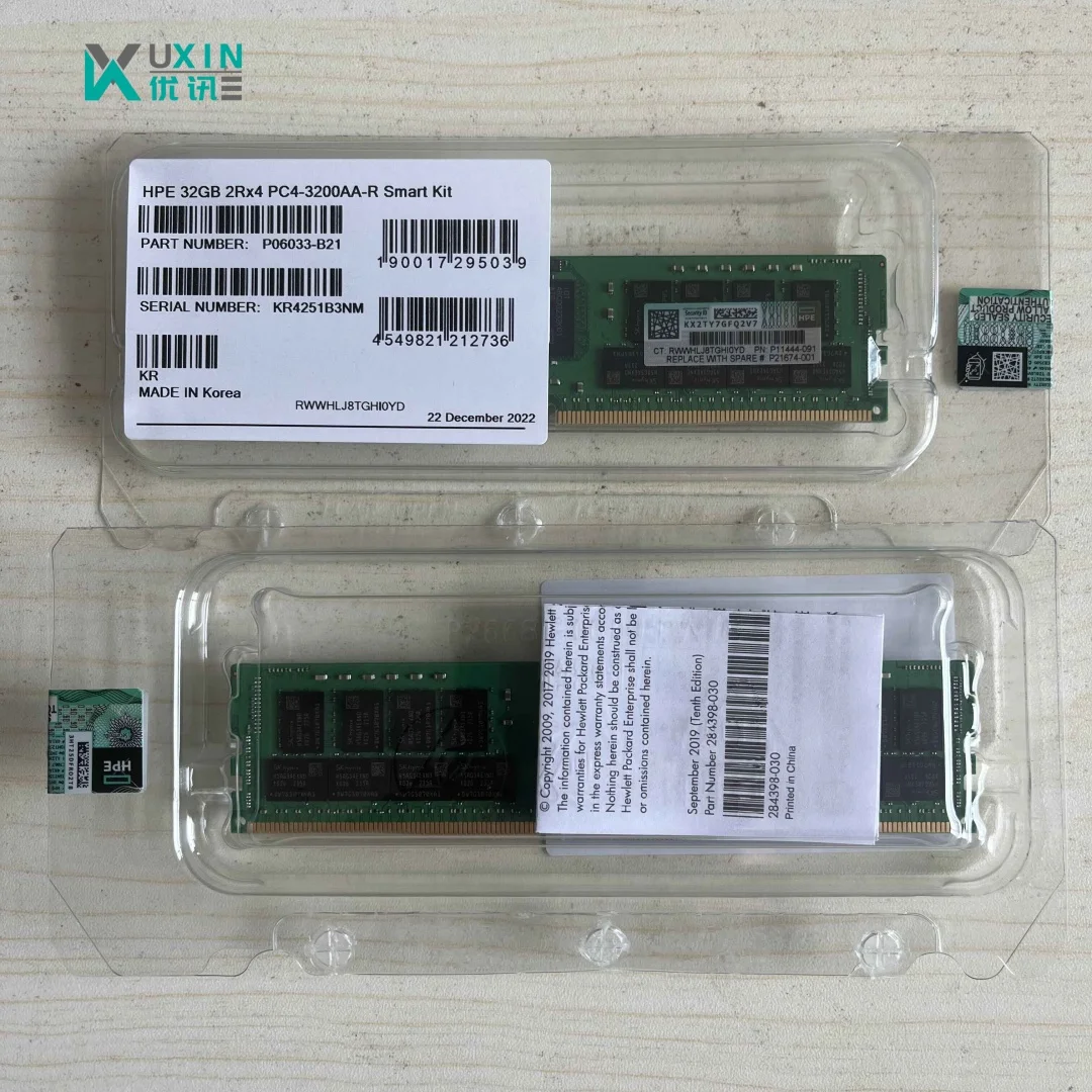new original P00930-B21 server ram for HPE 64GB DDR4 2933MHz RDIMM PC4-23466U-R Dual ECC DDR4 memorial ram