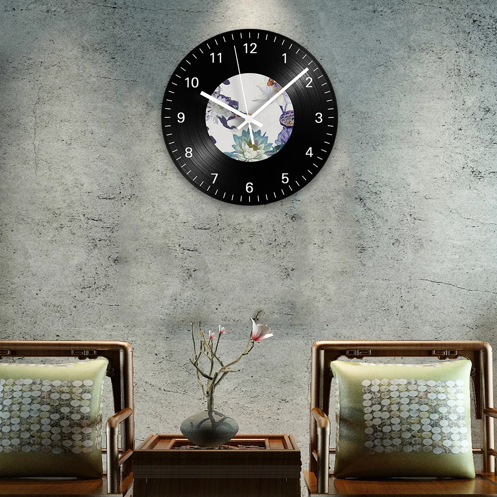 Preciser Non Ticking Slient Sweep Movement Interesting Design CD Wall Clock