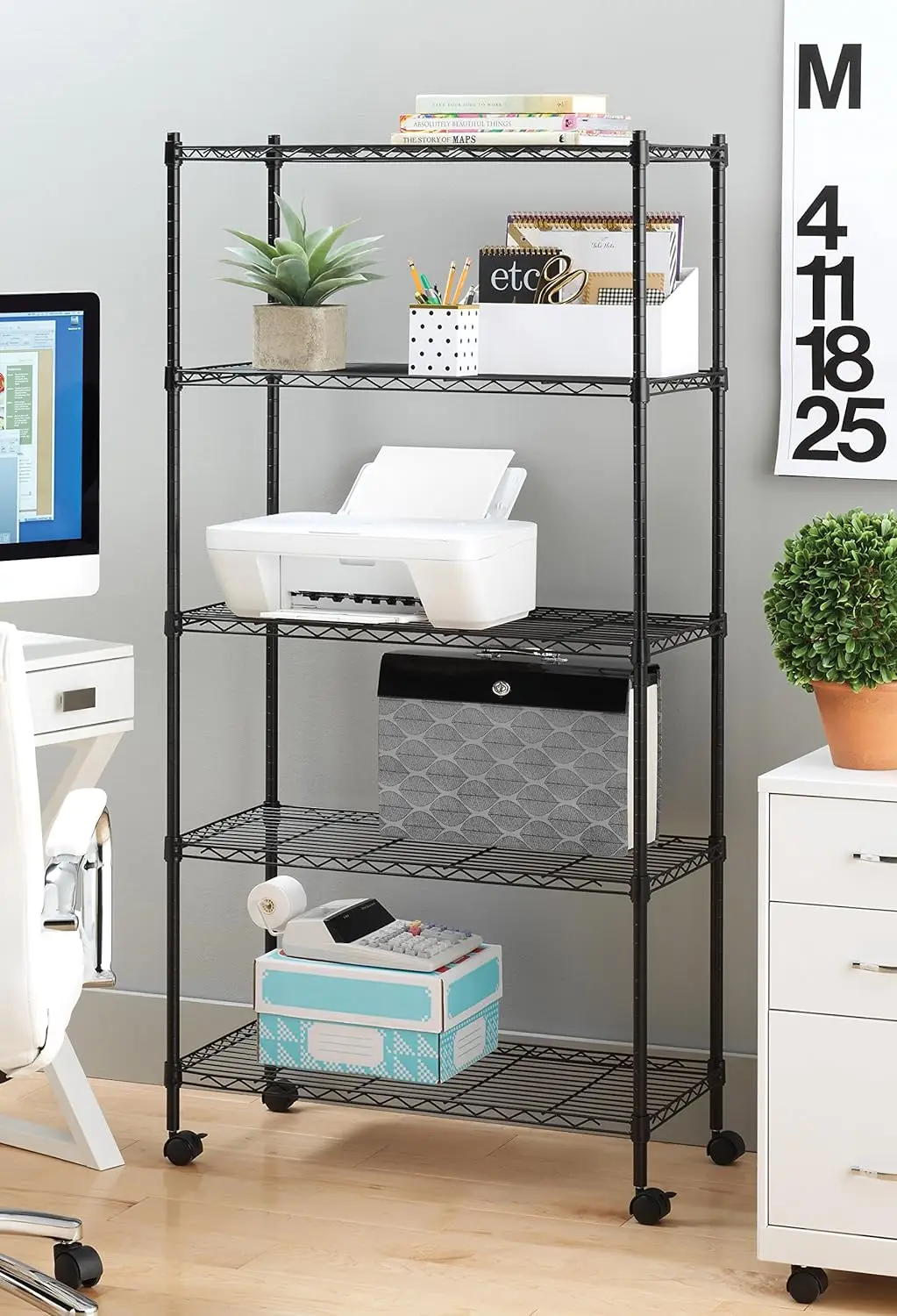 Wire Shelving Unit Kitchen Garage 140CM Adjustable Layer Rack Strong Steel shelf Wire Shelving
