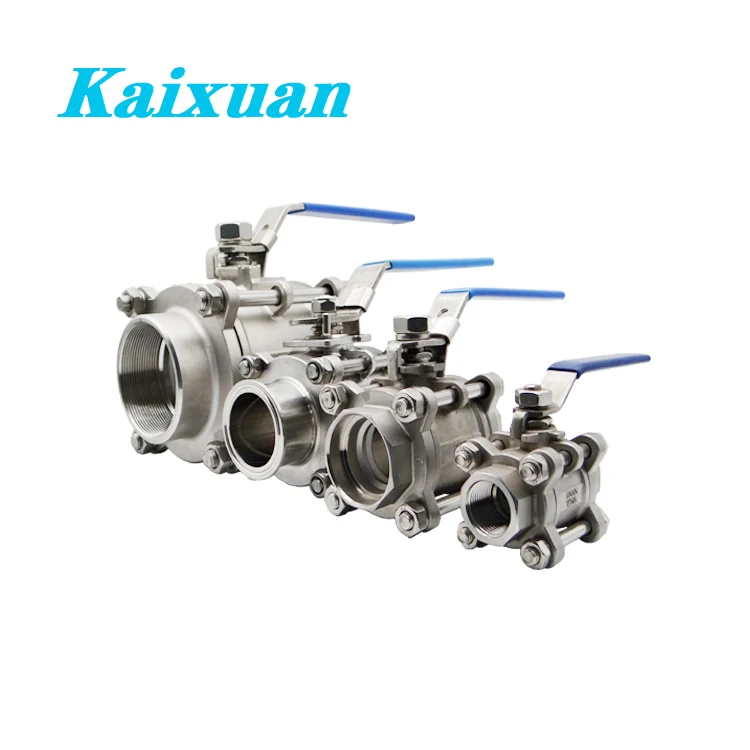 Factory Supply Stock Stainless Steel 304 3PC Ball Valve