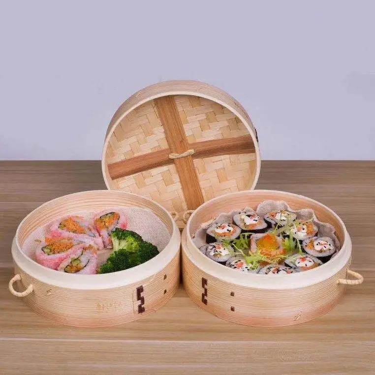 Piroscafo в Acciaio Inossidabile 304 Vaporiera Bambu Con логотип Stampato Pentola A Vapore Per Patate Dolci Salsicce Di Mais E