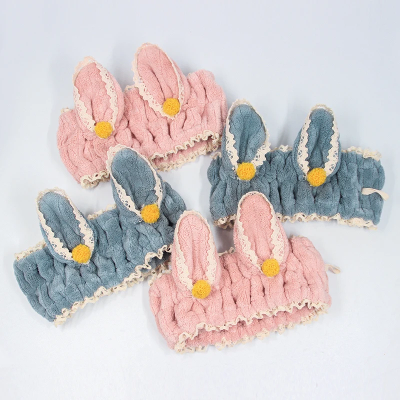 Factory Direct Microfiber lace Makeup Showering Hairband Terry Cloth Headband Bath Washing Face Hair Band