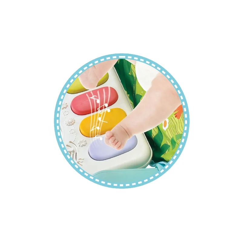 HUADA Multifunctional Portable Animal Infant Gym Toys Baby Soft Foldable Floor Play Mat with Piano Keyboard&Projection Function