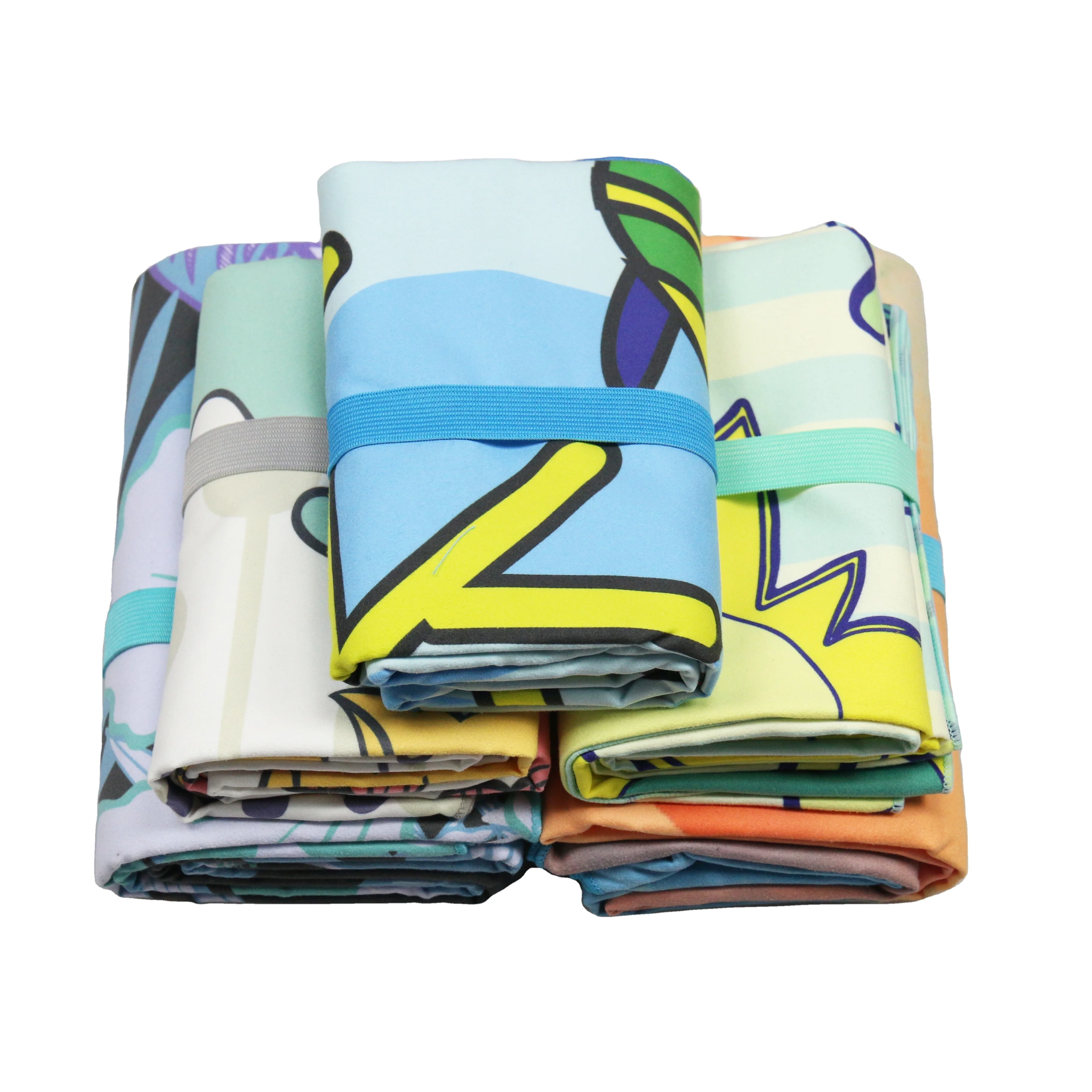 Пользовательские высококачественные пляжные полотенца из микрофибры с реактивной печатью и логотипом