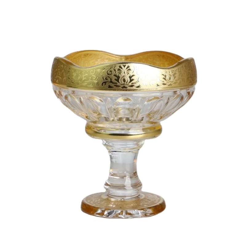 Good Quality Uzbekistan Popular Style 1+2+6 Set Crystal Bohemia Glass Bowl Series