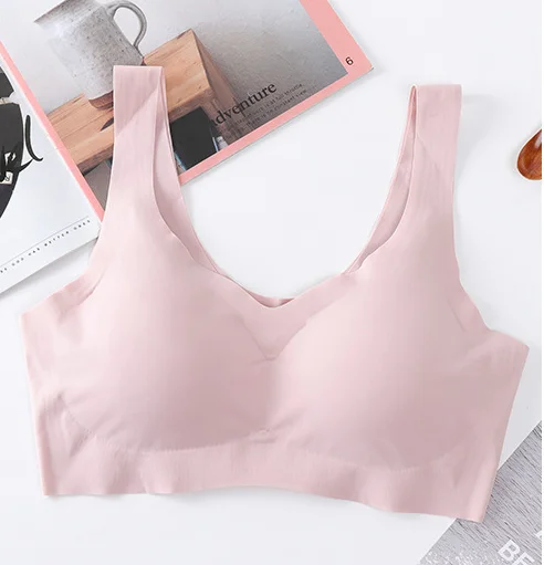 Hot Sale Comfortable Breathable Wireless women underwear  sport sleeping vest lingerie ladies seamless bra