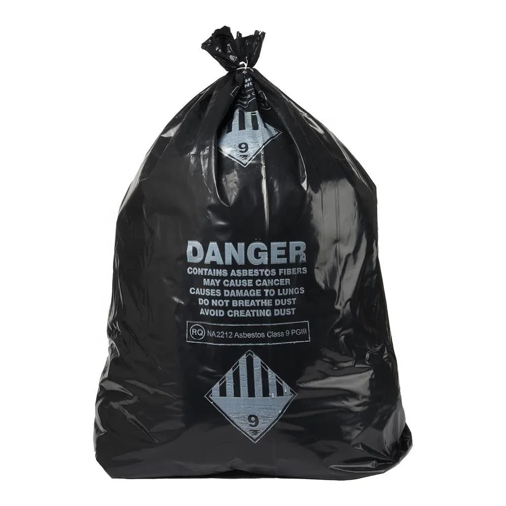 Ldpe Disposal Sample Pe Asbestos Waste Bags Polypropylene Removal Plastic Big Danger Printed 500L