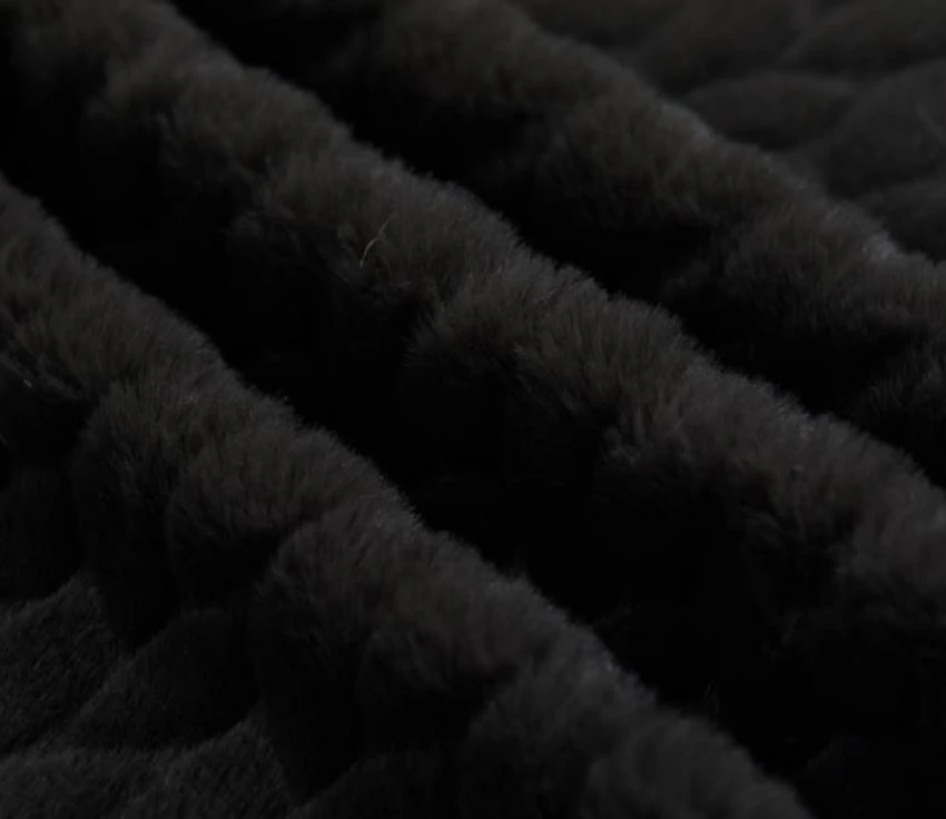 
Черная ткань из искусственного меха, приятная на ощупь короткая ткань из искусственного меха  (62250888459)