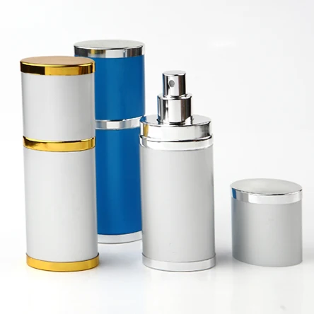 
portable travel refillable cosmetic aluminium spray bottle empty perfume atomizer 